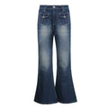MiKlahFashion Women-Apparel-Pants blue / S Low Waist Wide Leg Jeans
