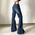 MiKlahFashion Women-Apparel-Pants Low Waist Wide Leg Jeans