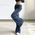 MiKlahFashion Women-Apparel-Pants Low Waist Wide Leg Jeans