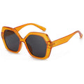 MiKlahFashion ORANGE / AS PICTURE BLUEMOKY 2023 Retro Oversized Hexagonal Sunglasses for Women 100% UV400 Protection