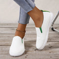 MiKlahFashion Spring Summer New Women's Flat Shoes White PU Leather Slip On Casual Shoes Woman Comfortable Soft Sole Loafers Shoes for Women