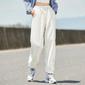MiKlahFashion white / XS / CHINA Semir Casual Pants Women Loose Fleece Embroidered Capri Pants 2023 Winter New Anti-Static Keep Warm Sweatpants