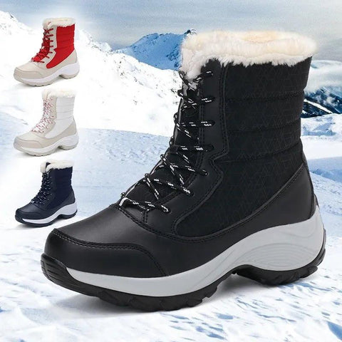 MiKlahFashion Chunky Platform Ankle Winter Boots for Women