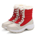 MiKlahFashion Red / 36 Chunky Platform Ankle Snow Boots for Women