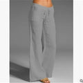 MiKlahFashion grey / S 2023 Summer Cotton Linen Women's Pants Oversize Black Wide-leg Pants Casual Pants Female Trendy Loose Fashion Trousers Ladies
