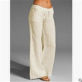 MiKlahFashion off-white / S 2023 Summer Cotton Linen Women's Pants Oversize Black Wide-leg Pants Casual Pants Female Trendy Loose Fashion Trousers Ladies
