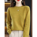 MiKlahFashion Woman - Apparel - Top - Sweater Jiemohuang / S Fashion 100% Merino Wool O-Neck Long Sleeve Sweater