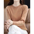 MiKlahFashion Jintuose / S Aliselect Fashion Autumn Winter 100% Merino Wool Sweater O-Neck Long Sleeve Cashmere Women Knitted Pullover Clothing Top