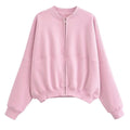 MiKlahFashion pink top / S Women's Winter Warm Fleece Lined Zipper Jacket Sweatshirt Set Fashionable Stretch High Waist Women's Pants 2-piece Set