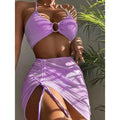 MiKlahFashion Lavender / S High Waisted Bikini for Women Tummy Control Bottoms Push Up Crop Top Swimsuit 3Piece Bathing Suits