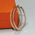 MiKlahFashion Senlissi -Diamond Hoop Earrings Real Money 925 Silver earrings original certified Fashion Earring Cерьги Kольца Ring Gold Filled