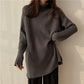 MiKlahFashion One size / Gray [high collar thickening]] Black Half-high Collar Knitted Bottoming Shirt Women Autumn and Winter Fleece-lined Thickened High Sense Sweater Loose Gentle Inner wear Top