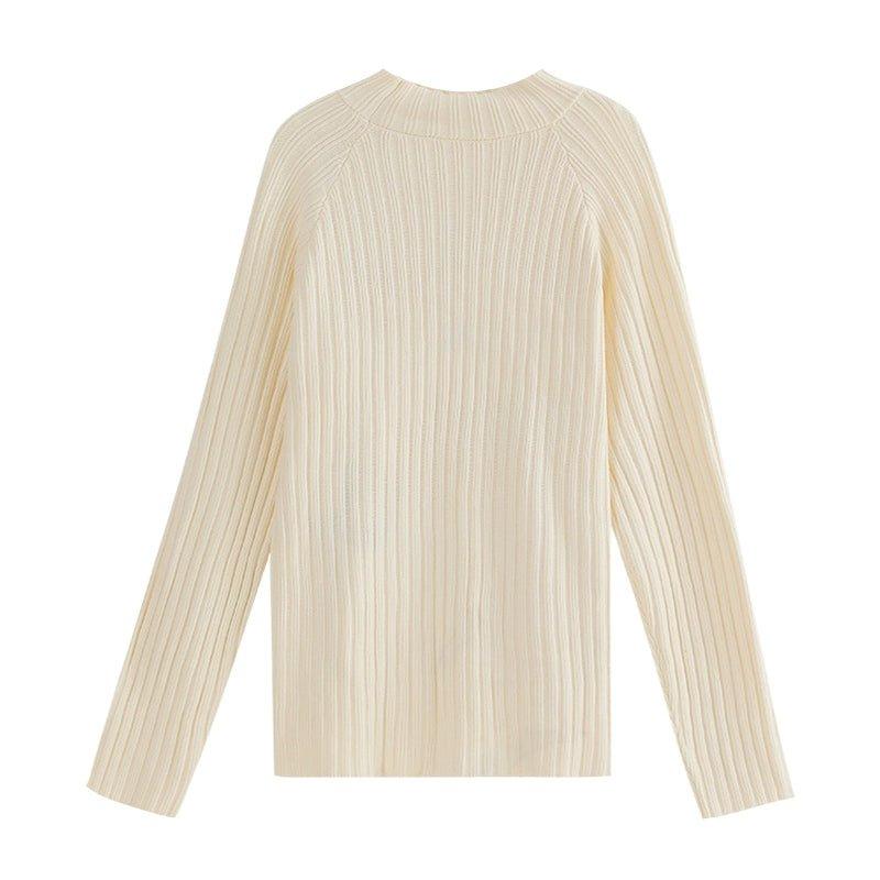 MiKlahFashion Woman - Apparel - Top - Sweater Knitted Fleece-lined Sweater