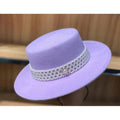 MiKlahFashion Violet(Topper Hat Woolen Pearl) / 56-58cm adjustable Internet Celebrity Autumn and Winter Pearl Woolen Fashion Retro Women's Hat