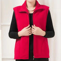 MiKlahFashion Plus Size Autumn Women Wool Vest Large Sleeveless Jacket Fashion Zipper Women's Leisure gilet