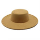MiKlahFashion M (56-58 cm) / Camel color White Popular Top Hat Ladies Spring and Autumn British Retro Gentleman Felt Cap Western Style 2023 New Black Jazz Hat