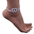 MiKlahFashion 12 Fashion Rhinestone Chain Anklets For Women Luxury Shining Ankle Bracelet On Leg Female Wedding Party Jewelry Foot Accessories