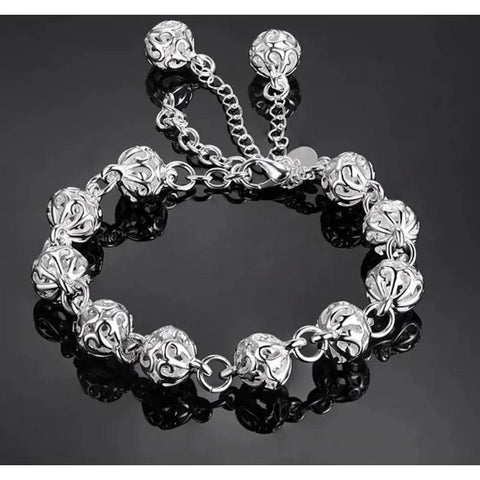 MiKlahFashion 100% 925 Sterling silver Beautiful bracelets noble top pretty fashion Wedding Party cute lady nice Ball women bracelet jewelry