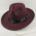 MiKlahFashion 15# high top wine red / One size Xu Wenqiang Jackson Stage British Old Man Top Hat