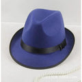 MiKlahFashion 15# short eaves navy blue / One size Xu Wenqiang Jackson Stage British Old Man Top Hat