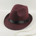 MiKlahFashion 15# short eaves wine red / One size Xu Wenqiang Jackson Stage British Old Man Top Hat