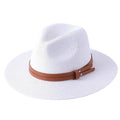 MiKlahFashion White02 / 56-58cm Large Size 56-58 59-60cm New Natural Panama Straw Hat Summer Men Women Wide Brim Beach UV Protection Fedora Sun Hat 