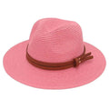 MiKlahFashion Pink / 56-58cm Large Size 56-58 59-60cm New Natural Panama Straw Hat Summer Men Women Wide Brim Beach UV Protection Fedora Sun Hat 