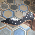 MiKlahFashion high heel shoe Black 8cm Heel / 3 Polka Dot Silk Satin High Heels