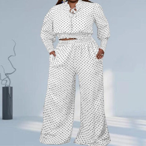 MiKlahFashion pant set Polka Dot Pant Set - Plus Size