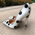 MiKlahFashion high heel shoe White 12cm Heel / 3 Poka Dot High Heels