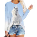 MiKlahFashion T-Shirt 20455 / S 3D Digital Running Horse Tees