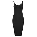 MiKlahFashion Black / XS Bodycon Knee Length Rayon Bandage Dress