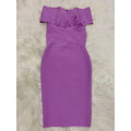MiKlahFashion dress Lavender / XS Off The Shoulder Rayon Bandage Dress