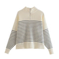 MiKlahFashion White / S Zipper Streetwear Sweater
