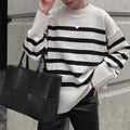 MiKlahFashion Striped Knitted Loose Sweater