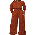 MiKlahFashion pant set Orange / XL Polka Dot Pant Set - Plus Size