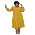 MiKlahFashion Women - Apparel - Dresses - Casual Yellow / XL Style Plus Size Dress