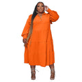 MiKlahFashion Women - Apparel - Dresses - Casual Orange / 4 Size XL Style Plus Size Dress