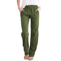 MiKlahFashion pants Armygreen / S Linen Loose Drawstring Pants