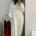 MiKlahFashion sweater dress White / One Size Oversize  Knitted Dress