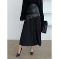 MiKlahFashion skirt black / S Patchwork Pu Skirt