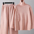 MiKlahFashion pant set pink / One Size Elegant Knitted Trousers Set