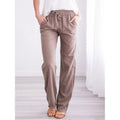 MiKlahFashion pants Khaki / S Linen Loose Drawstring Pants