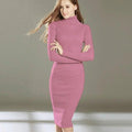 MiKlahFashion sweater dress Pink / S Bodycon Knitted Sweater Dress