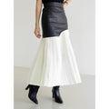 MiKlahFashion skirt Patchwork Pu Skirt