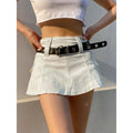 MiKlahFashion skirt White without belt / S High Waist Mini Skirt