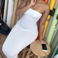 MiKlahFashion dress white long / S Bodycon Tube Dress