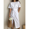 MiKlahFashion dress White / S / China Slit Bowknot Dresses