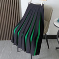 MiKlahFashion skirt green / One Size Thick Knitting Pleated Skirt