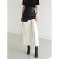 MiKlahFashion skirt white / S Patchwork Pu Skirt